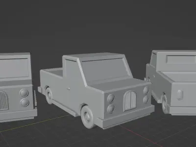 Low Poly Pickup Truck Low-poly 3D model