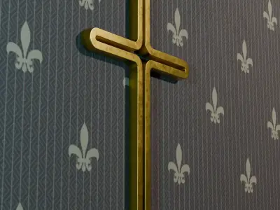 Elegant wall cross for 3D printing 3D print model