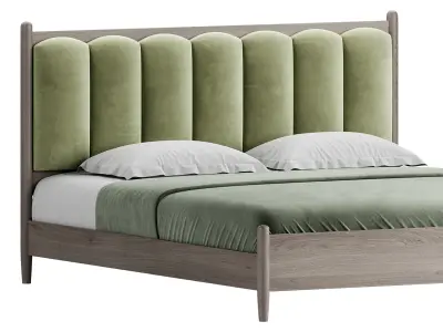 Scandinavian Interior Design Pallet Bed 3D model