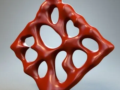 Space diamond statuette P 3D print model