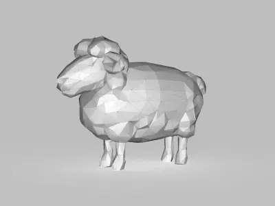 Sheep Low poly Low-poly 3D model