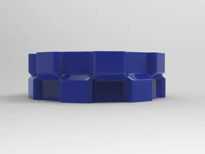 Gear Vase Low-poly 3D model