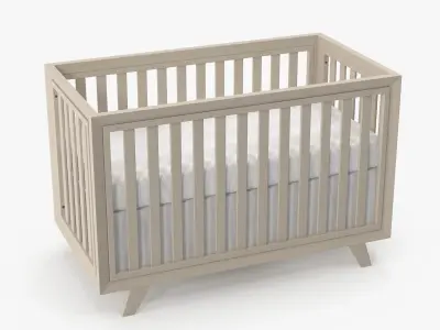 Baby Cribs Set 3D Model Collection