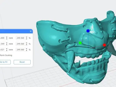 Oni Mask 7 Half Face Rev Version 3D print model