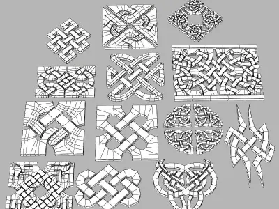 Celtic ornament pack 1 3D model