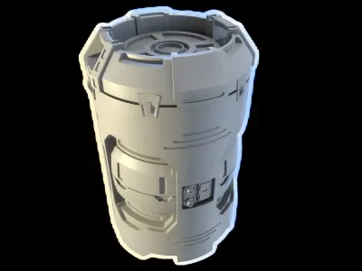 Energy Cell Free low-poly 3D model