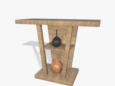 Table with Vases 3D model