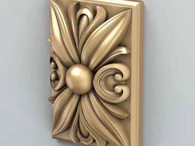 Square rosette 009 3D model