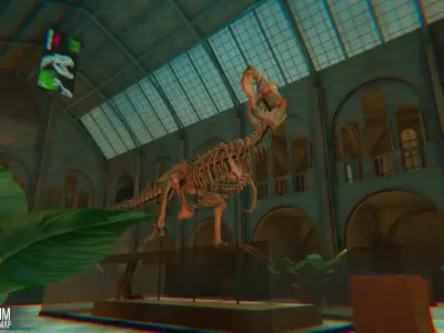 FPS Museum - VR tournament map Low-poly 3D model