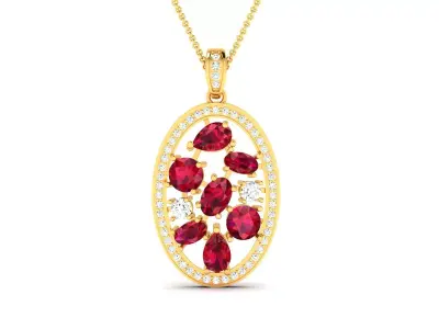 Women Pendant 3DM STL OBJ FBX Render Details 3D print model 6