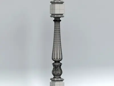 Newel post 003 3D model