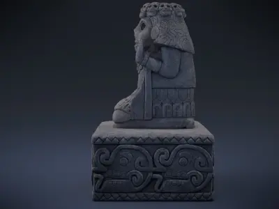 Cihuateteo - Aztec Deity Low-poly 3D model