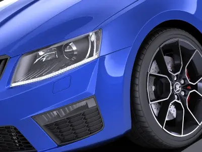 Skoda Octavia RS sedan 2015 VRAY 3D model