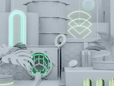 Confusion and Some Leaves - Abstract Art - DSZarts 3D model