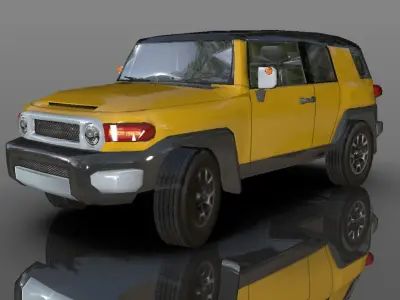 Toyota FJ Cruiser 6 HQ 3D model Game Ready Asset Low-poly 3D model