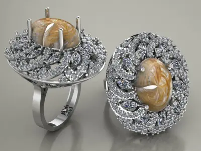 vintage ring 3D print model