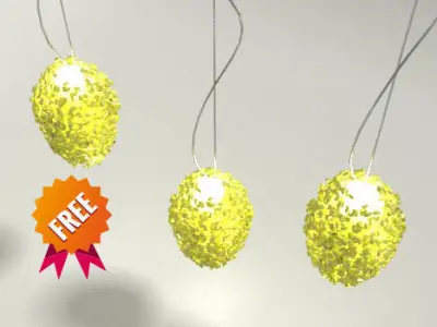 Pendant Light cascade ANGO Free 3D model