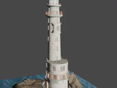 LIGHTHOUSE on island 3D model