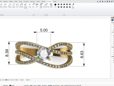 Solitaire Engagement Ring  3D print model