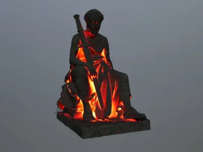 statue Low-poly 3D model