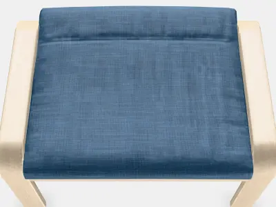 POANG Footstool 27 Low-poly 3D model