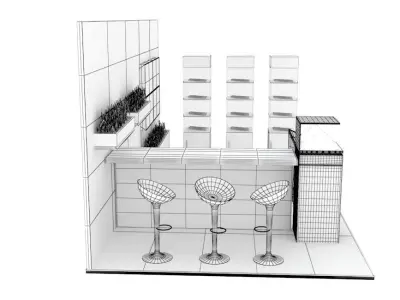 Stand for exhibition 3D model