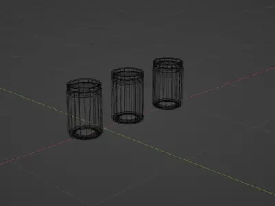 Kitchen jars clear  filled Free 3D model