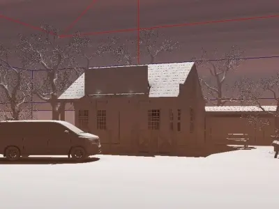 little house  Low-poly 3D model