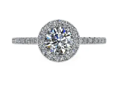 Jewelry Ring Diamond 3D print model