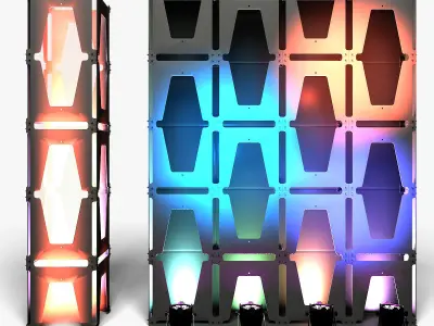 Stage Decor 30 Modular Wall Column 3D model