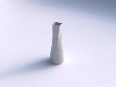 Vase semi quadratic with fine organic cells 3D print model