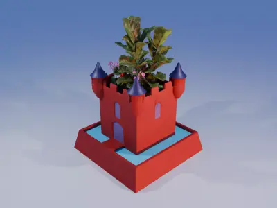 Fortress vase 3D print model