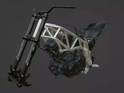 FTR sport frame and engine  3D model