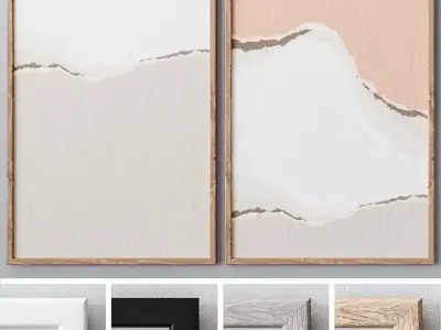 Set of large wall paintings  523 3D model