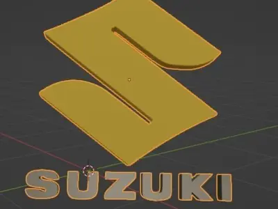 Suzuki 3D Logo Low-poly 3D model