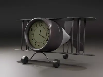 clock plane 3D model