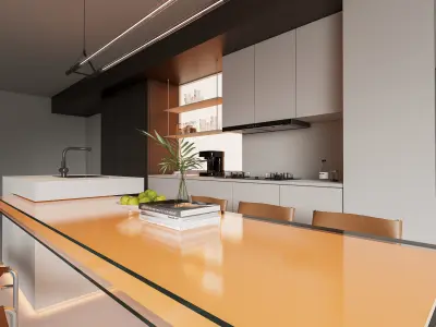 Kitchen Modern interior 87 3D model