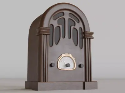 Antique Vintage Radio - Low-poly PBR Low-poly 3D model