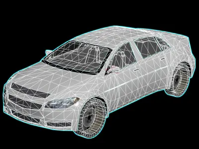 R3DP Low-Poly PBR American Cars - Chevy Malibu Low-poly 3D model