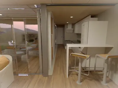 Modern Container House 3D model