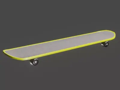 Skateboard Low-poly 3D model