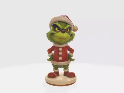 Grinch 3D Print Figure Christmas Decoration Holiday Grinch  3D print model