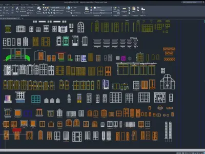 Autocad blocks library model 2D 3D model