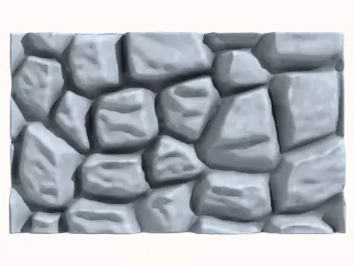 Uneven Dolomite Wall Geometry 3D model