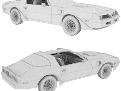 Pontiac Firebird Trans Am 1977 T-Top 3D model