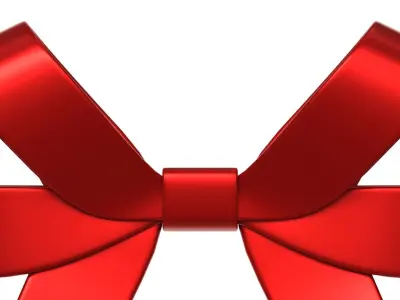Christmas Bow Ribbon 60 Low-poly 3D model