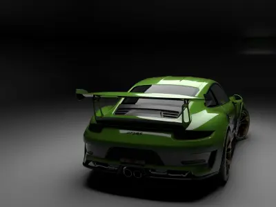 Porsche GT3 RS 2018 3D model Low-poly 3D model