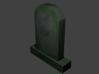 pack low poly Cemetery Low-poly 3D model