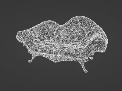 Victorian Elegance Sofa 3D model