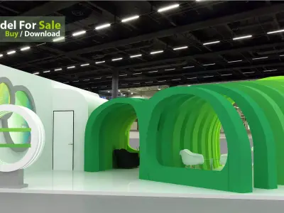 Exhibition design 3D model